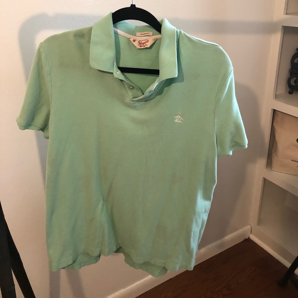 Mint green men’s polo